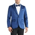 thumbnail image 1 of BLAZER PROM CHIC INSPIRADO para hombres, chaquetas deportivas de cuello pico de un solo botón para bodas de negocios, 1 of 6