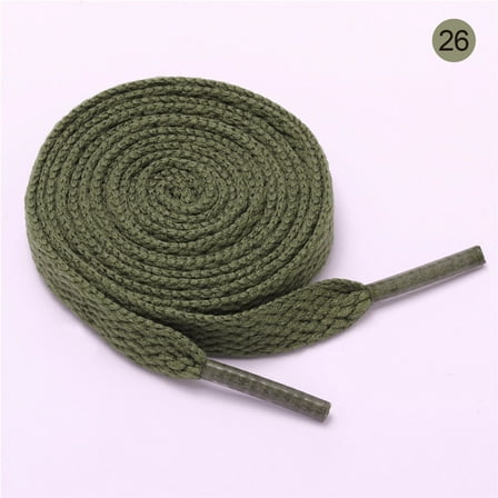 Zhuge 2 Pair Flat Shoe laces 8mm Wide Shoelaces for Athletic Running Sneakers Shoes Boot Strings-A26