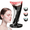 black, variant on 3 Color Red Light Therapy Face Neck Massager, Adjustable Vibration Neck Firming Device, Portable Facial Skincare Tool with Base, White