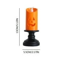 thumbnail image 4 of Xuniizn Halloween Candles 6Pcs Pumpkin Light Battery Operated Candle, Halloween Orange Flameless Candle Lights for Halloween Decor, Led Candles for Living Room, Halloween Decoration for Home, 4 of 10