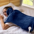 thumbnail image 2 of kibhous Heating Pad for Back, Neck and Shoulders, 24 x 33 inches with 10 Heating Levels , Dark Blue, 2 of 8