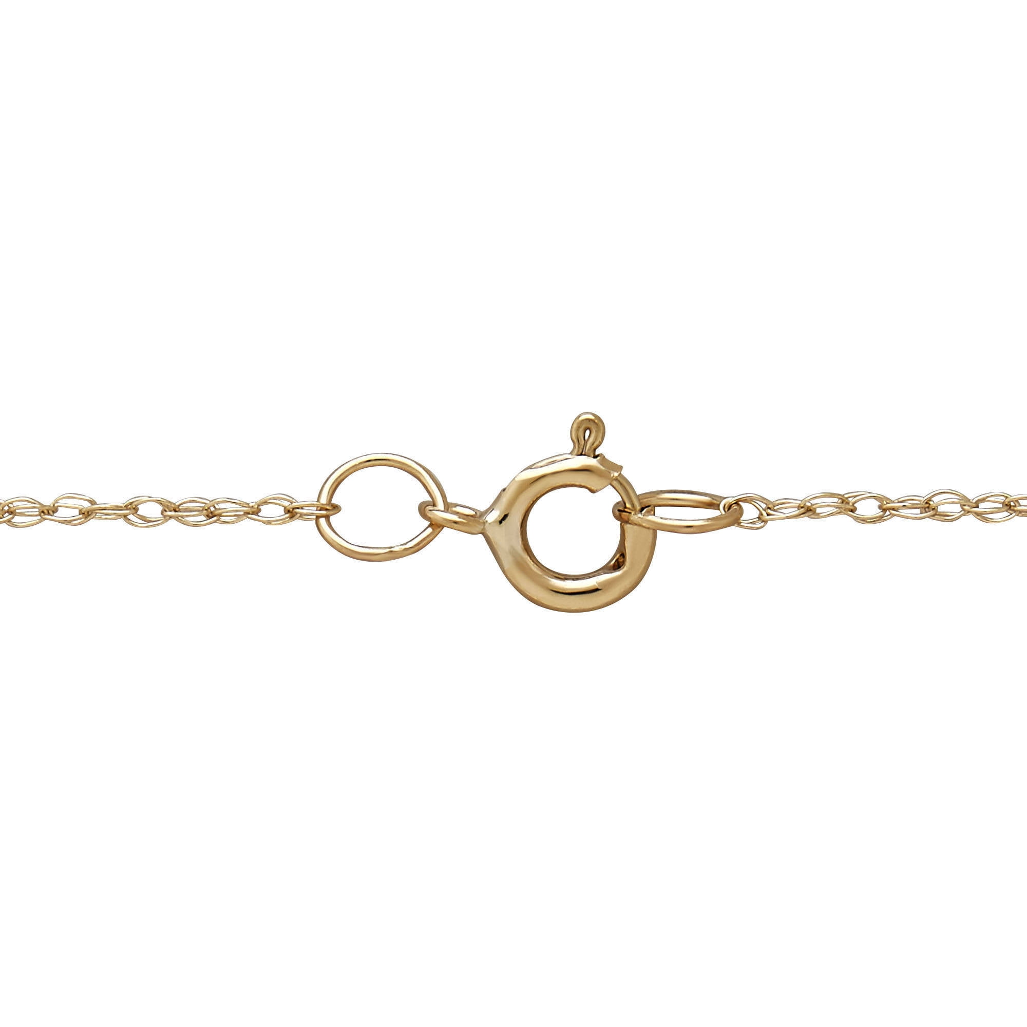 Simply Gold Kids' Precious Sentiments 10kt Oval Yellow Gold Virgin Mary with "Pray for us" Pendant, 14" Necklace