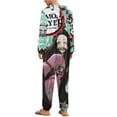 thumbnail image 3 of Demon Slayer Nezuko Unisex Onesie Pajamas Zipper Jumpsuit Hooded One Piece Sleepwear for Family Mens Womens, 3 of 8