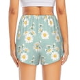 thumbnail image 4 of Xecao's Floral Daisy for a double-layer running short for women, perfect for gym, tennis, and more, featuring a convenient pocket., 4 of 9