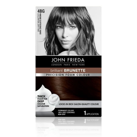 John Frieda Precision Foam Colour Hair Color Dark Chocolate Brown 4BG, 1 (Best Dye For Damaged Hair)