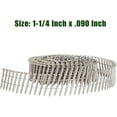 thumbnail image 4 of EPOTOOR 1200 Count Siding Nails Full Round Head Wire Collated 15-Degree 1-1/4 Inch x .090 Inch 304 Stainless Steel Coil Siding Nail, 4 of 6