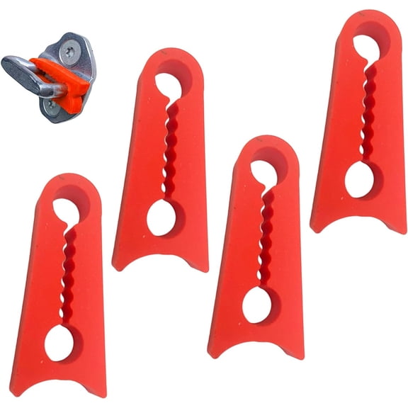 Silicone Car Door Shock Absorber Pads – Anti-Collision Damping Cushions, Rubber Sound Dampers for Automotive & Truck Interior(RL Red 4 PCS)