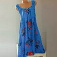 thumbnail image 2 of Summer Dresses for Women 2022, Floral Sleepwear Dress Square Neck Keyhole Sleeveless Nightdress, 2 of 4