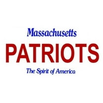 Massachusetts State Background License Plates- Patriots