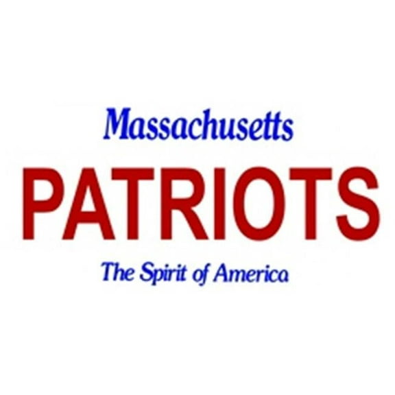 Massachusetts State Background License Plates- Patriots