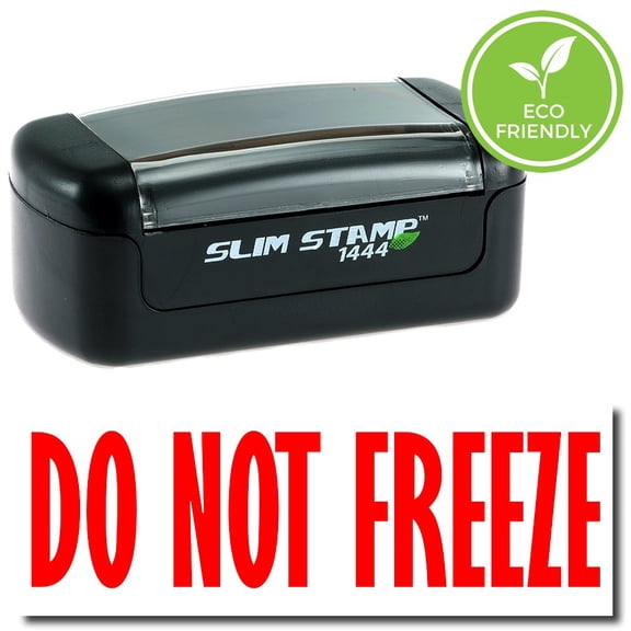 Slim Pre-Inked Do Not Freeze Stamp with Blue Ink