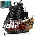 thumbnail image 1 of Juguete de construcción JM Bricklayer Pirate Ship con luces 1713 piezas 14+, 1 of 7