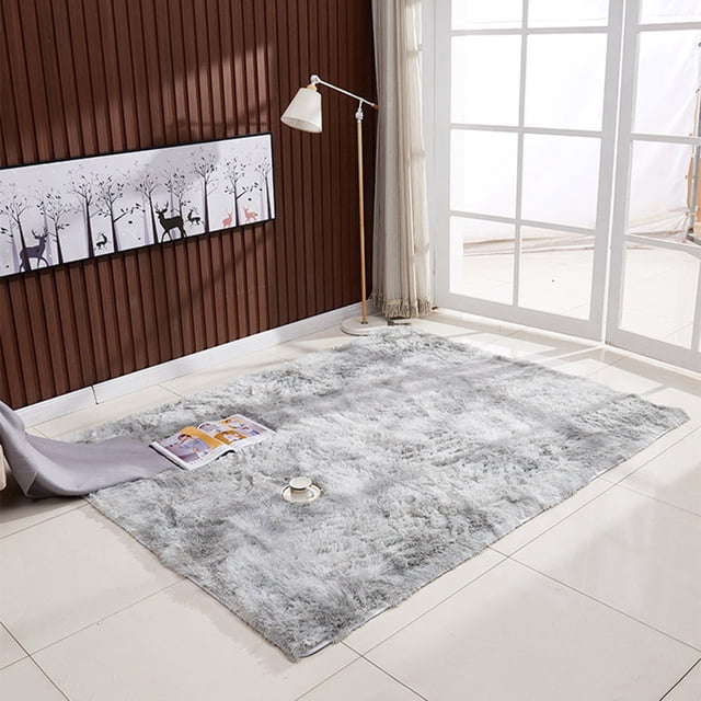 Amdohai Ultra Soft Tie-Dye Style Gradient Color Carpet Floor Bedroom Mat Rectangle Shape Fluffy Rug for Living Room Bedroom Balcony Hallway Mat