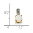 thumbnail image 3 of Real 14kt Yellow Gold Diamond and Opal Polished Pendant; for Adults and Teens; for Women and Men, 3 of 4