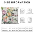 thumbnail image 6 of Jiayy Pink Vintage Decorative Pillow Covers, Pink Flowers and Leaves On Beige Watercolor Floral Throw Pillow Covers Sofa Cushion Cover Square (Set of 2), 6 of 6