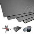thumbnail image 2 of 200x300/300x400 100% Carbon Fiber Sheet, Laminate Plate Panel 3K Twill Matte Carbon Fiber Plate, 2 of 8