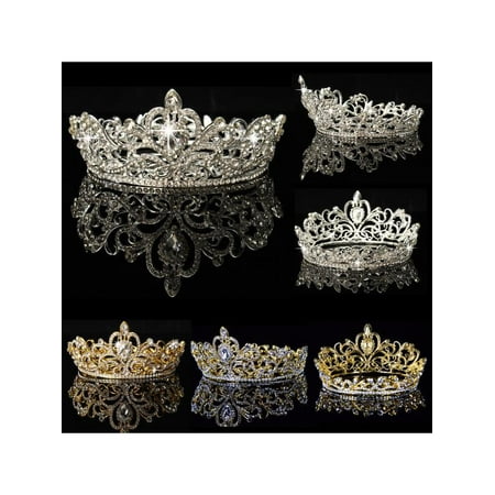 Pageant Prize Tiara - Crystal Rhinestone Crown Tiara Wedding Pageant Bridal Diamante Headpiece
