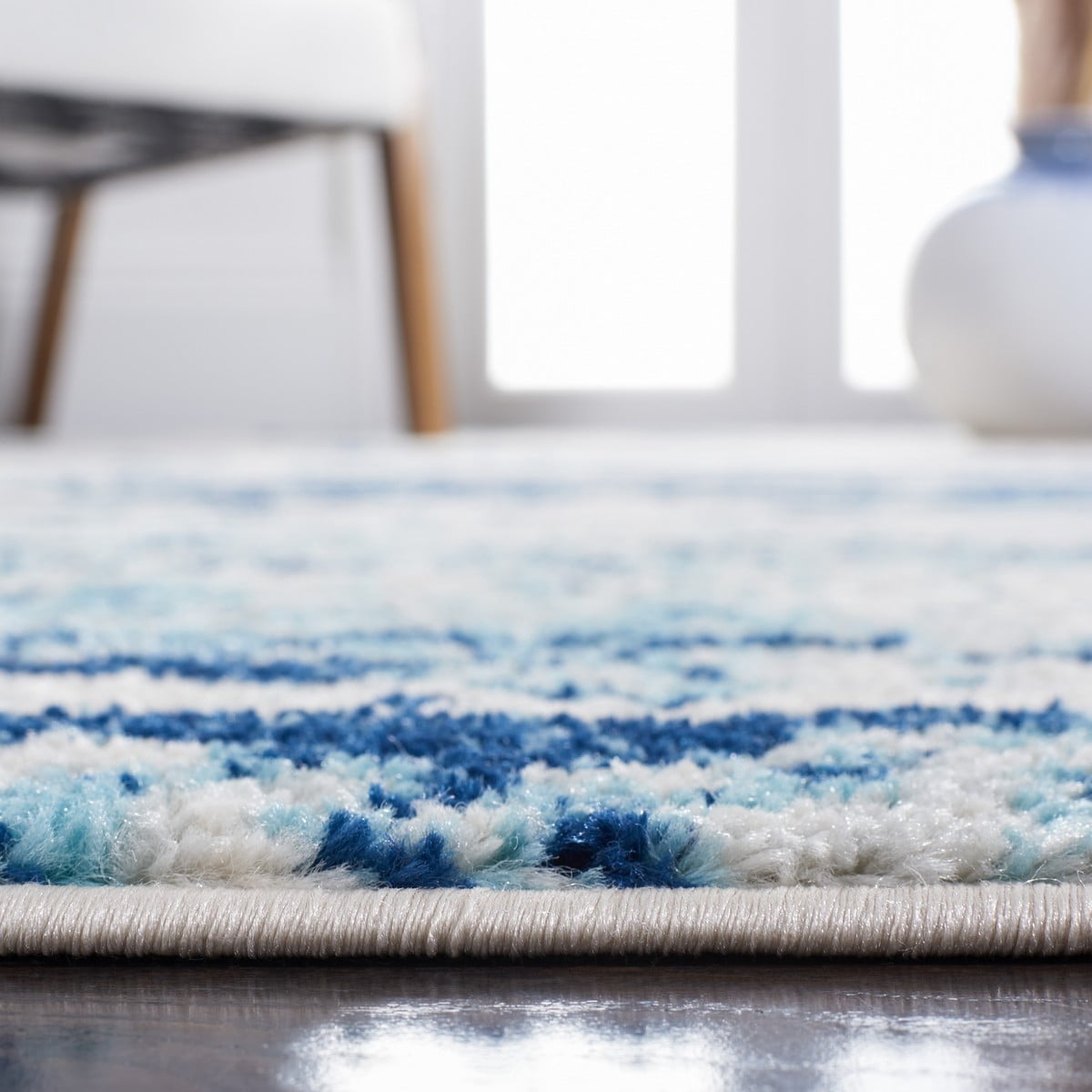 SAFAVIEH Tulum Liz Abstract Area Rug, 9' x 12', Ivory/Blue