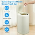 thumbnail image 4 of 8 Gallon Motion Sensor Trash Can with Lid, Automatic Kitchen Garbage Can Touchless, 30 Liter Smart Stainless Steel Waste Bin for Home Office Kitchen Bathroom, 4 of 7