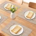 thumbnail image 2 of REGALWOVEN Rustic Placemats Set of 4 Rectangular Cotton Blend Placemats for Dining Table Decor Washable Kitchen Table Mat Wipe Clean Khaki 15.7x11.8inch, 2 of 6