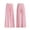 01 Pink, variant on Kids Solid Gingham Wide Leg Pants Elastic Waist Casual Summer Trousers For Beach and Outings,Size 1-15