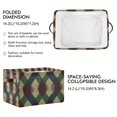 thumbnail image 2 of Yayeee 2 Pack Canvas Storage Basket with Handles for Shelves Fabric Bins Closet Organizer, Green Tartan Pattern, 2 of 8