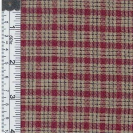 Textile Creations CC-313 Country Cupboard Fabric, Wine Mini Plaid, 15 yd.