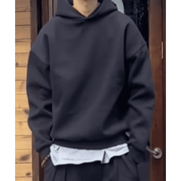 Dark Gray Heavyweight Hooded Sweatshirt Men's American High Street Innerwear Short Jacket