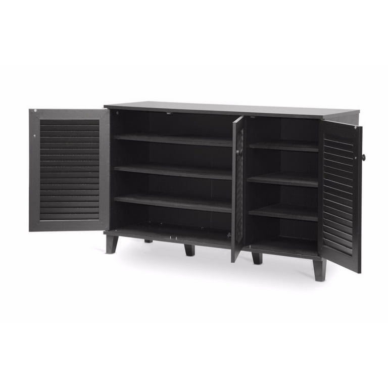 Baxton Studio Warren Espresso Shoe Cabinet