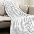 thumbnail image 5 of Superjoe Electric Throw Heated Blanket, Double-Layer Flannel, 4 Heat Settings and Auto-off, 60" x 50", White, 5 of 9