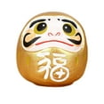 thumbnail image 2 of Muñeca Daruma, figura artística, artesanía, escultura creativa, adorno coleccionable para interiores. Naranja, 2 of 8