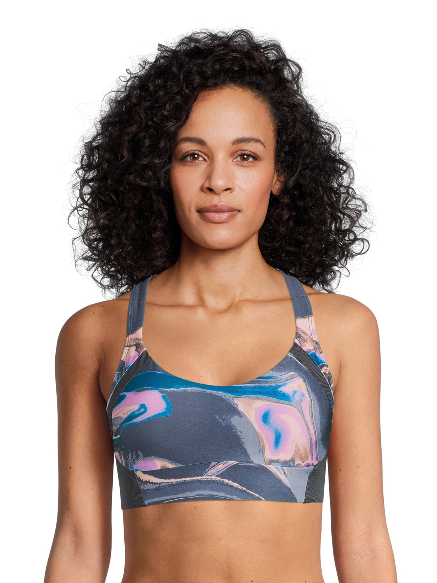 Avia Women's Split Racerback Bra with Adjustable Straps
