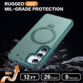 thumbnail image 5 of Phone Case for Samsung Galaxy S24 6.2 inches, 360° Rotatable Magnetic Ring Stand [Compatible with MagSafe] [Military Grade Protection] Shockproof Phone Covers for Women Men(Green), 5 of 7