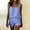 Blue, variant on MOJOGO 2 Piece Outfits for Women Square Neck Cami and Elastic Waist Shorts Linen Summer Vacation Two Piece Set Navy S