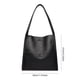 thumbnail image 4 of Bolso de mano para mujer, bolso de mano de cuero de gran capacidad, bolso de viaje (negro), 4 of 8