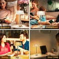 thumbnail image 7 of Walchoice Cordless Crystal Table Lamp, 3 Colors Dimmable LED Desk Lamp, Rechargeable Touch Lamp , Portable Night Light for Bedroom Living Room Restaurant Kitchen, Gold, 7 of 7