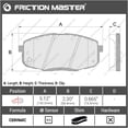 thumbnail image 3 of Friction Master D1397 Front Ceramic Brake Pads Replacement Set, 3 of 5
