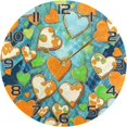 thumbnail image 5 of GZHJMY Valentine's Day Heart Wall Clock, Silent Non Ticking Battery Operated Round PVC Clock for Kitchen Office School Home Decorative, 5 of 7