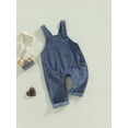 thumbnail image 3 of Gzhioc Toddler Boys Girls Spring Autumn Sling Jumpsuit Solid Color Sleeveless Suspender Pants,0-5 Years, 3 of 8