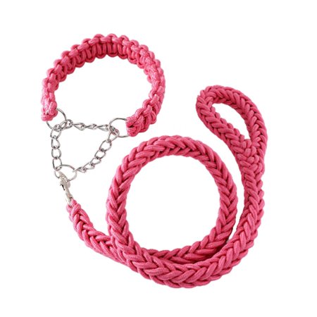 Dog Leash  Durable Rope Slip Collar Choke Dog Lead- Extremely Comfortable Handle No-pull Pet Training Leash for Medium and Large Dogs