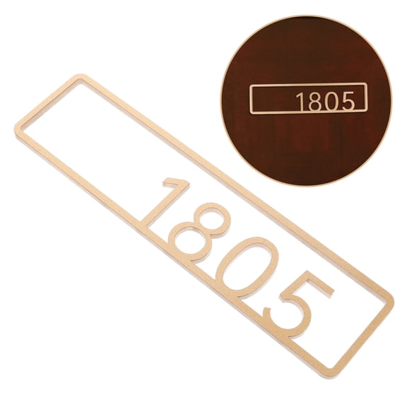 MLINS Golden Acrylic House Numbers Sign for Office Use Easy to Install No Screws Needed 3.5 x 1.75 Inches