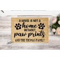 thumbnail image 1 of Door Mat Family & Pet Welcome Mat s Doormat Welcome Mat Housewarming Gift Pet Lover Gift New Home Closing Gift Outdoor Doormat 18x30 Inch, 1 of 4