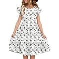thumbnail image 1 of Robe d'Été pour Femme Wo-Fusoul, Robe Décontractée à Manches à Volants à Double Couche et Col Rond, Tissu Extensible Doux pour le Quotidien, 1 of 8