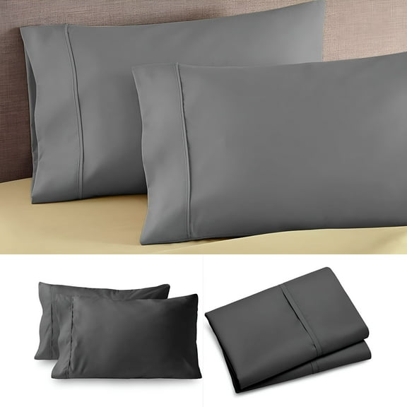 AUQ Envelope Closure Pillowcases,Set of 2,Soft&Breathable 100% Cotton Pillow Covers with Hidden Flap,Easy to Use,Fits Standard&Queen Size Pillows