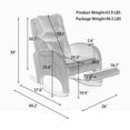 thumbnail image 6 of Nursery Rocking Chair Cotton Linen Fabric Adjustable Footrest Sturdy Construction - Comfortable Seating for Home Relaxation, 6 of 18