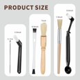thumbnail image 2 of Juego de 6 uds de cepillos para café, Kit profesional de cepillos para Espresso, mango de madera pesado y cerdas naturales, cepillo para máquina de café para quitar el polvo de madera, 2 of 5