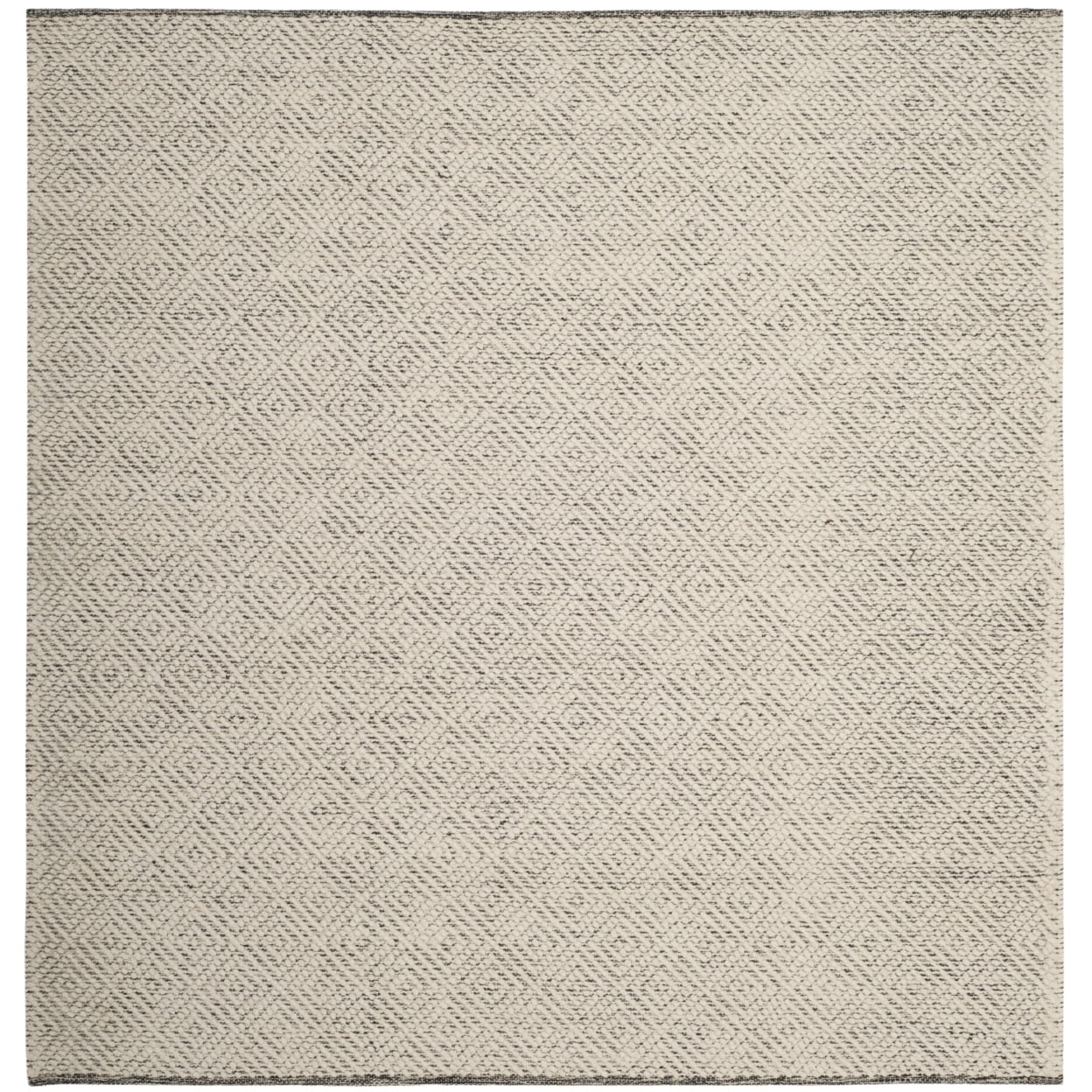 SAFAVIEH Natura Eanna Geometric Wool Area Rug, Ivory/Light Grey, 5' x 8'