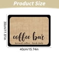 thumbnail image 3 of Coffee Mat Rubber Backed Coffee Bar Countertop Mat, Waterproof Placemat for Kitchen Countertop Coffee Bar Accessories, Durable & Reusable, 1Pc, Coffee Maker Dining Room Decoration(Coffee,15.7x11.8"), 3 of 9
