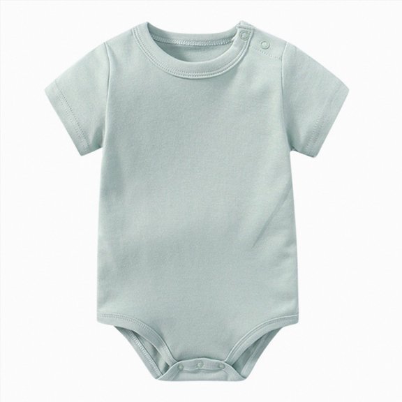 Gubotare Infant Girl Clothes Baby Outfit Newborn Girl Summer Clothes Short Sleeve Bodysuit Bodysuits 0 3 6 9 12 18 24 Months (Green,9-12 Months)