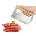 thumbnail image 4 of BURGER MANGE de MADERA BAJA a Prueba de Herrumbre Accesorios Fáciles de Limpiar Sunnimix Prensa de hamburguesa, 4 of 8